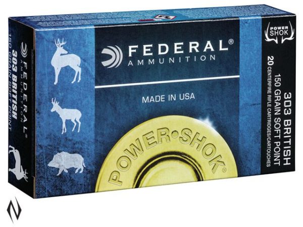 FEDERAL 303 BRITISH 150GR SP POWER-SHOK 20PK