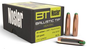 NOSLER 308 220GR RN BALLISTIC TIP 50PK