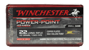Winchester Power Point Max 22LR 42gr HP copper plated
